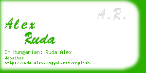 alex ruda business card